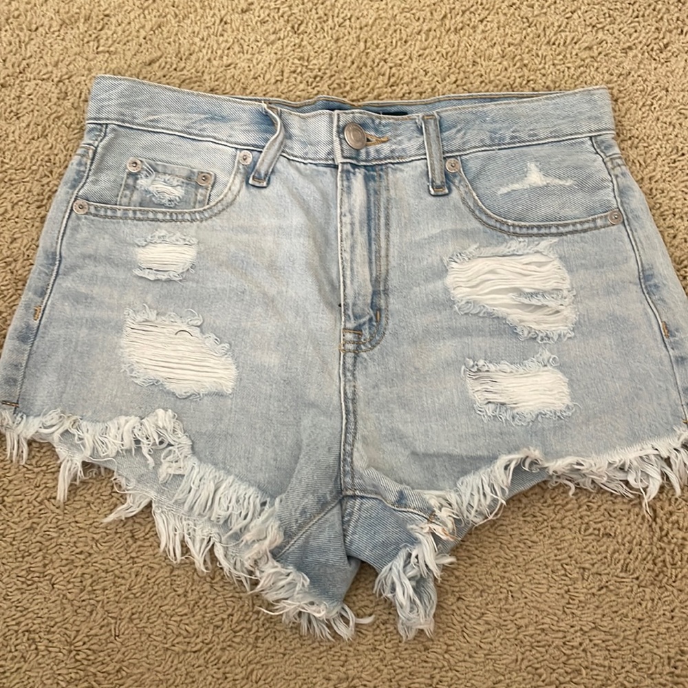 Aeropostale jean shorts, size 0, light blue wash
